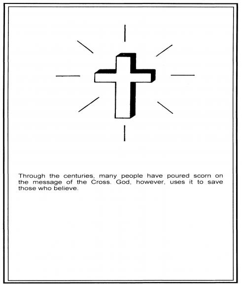 Diagram representing the message of the Cross.